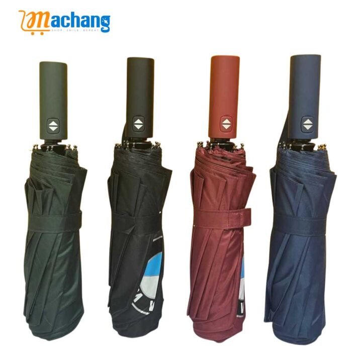 BMW 16 Ribs Automatic Open and Close Compact Umbrella – Random Color - Image 3