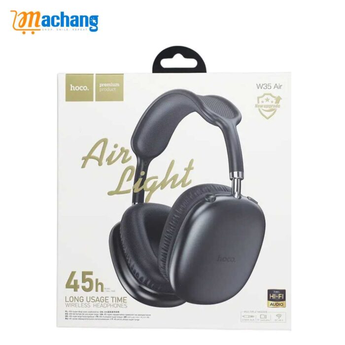 Hoco W35 Air Wireless Headphone-Black Color - Image 3