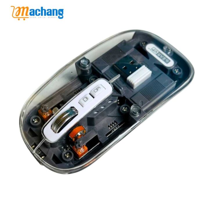 GearUP WM30 Transparent Crystal 2.4G + Bluetooth Magnetic Wireless Mouse - Image 1