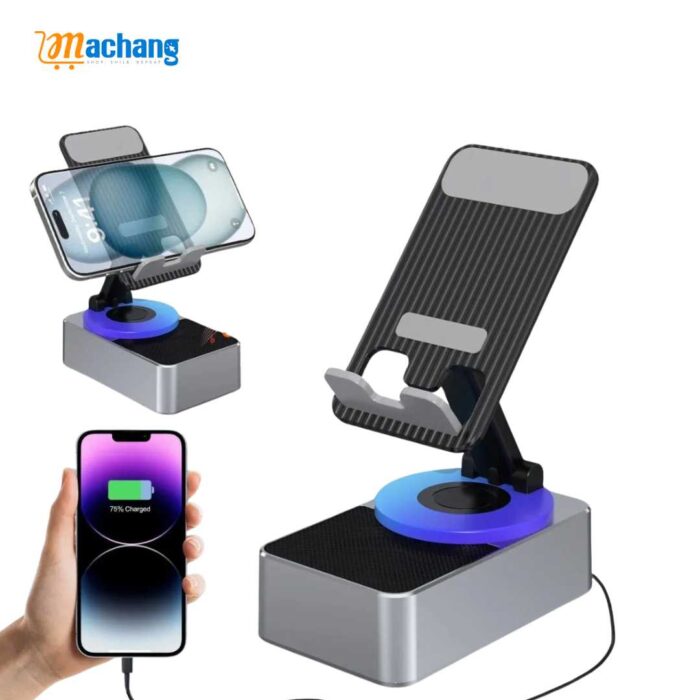 3-in-1 Bluetooth Speaker with Phone Stand & Power Bank - Image 2